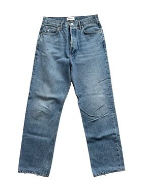 AGOLDE 90s Pinch High Rise Straight Jeans Womens 28 Blue Organic Cotton Rigid